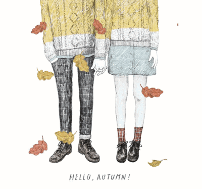 日本插画家Maori Sakai毛利酒井的手绘动画 Hello Autumn!