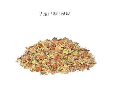 日本插画家Maori Sakai毛利酒井的手绘动画 Fun! Fun! Fall!