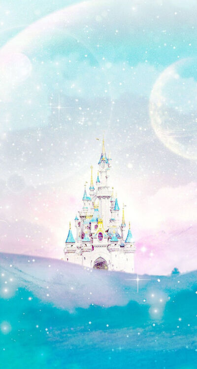 Disney castle Line iphone wallpaper