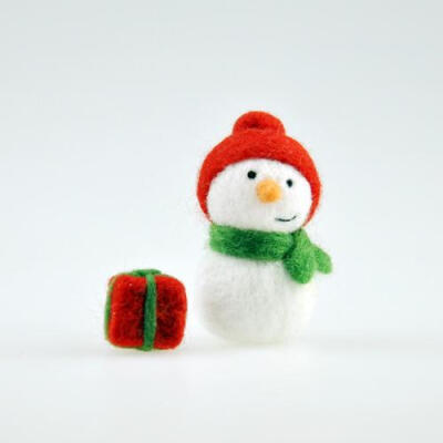小雪人苏朵sodoo羊毛毡戳戳乐新年礼物圣诞温馨冬天diy材料包