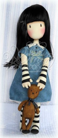 Mimi Haraposita's doll inspired by Suzanne Woolcott's illustration &amp;quot;Forget me not&amp;quot; gorjuss.