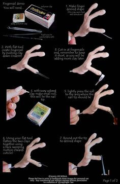 How to sculpt fingernails.