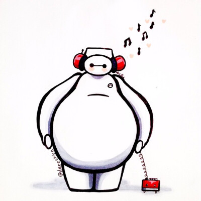 A late night doodle of Baymax :)