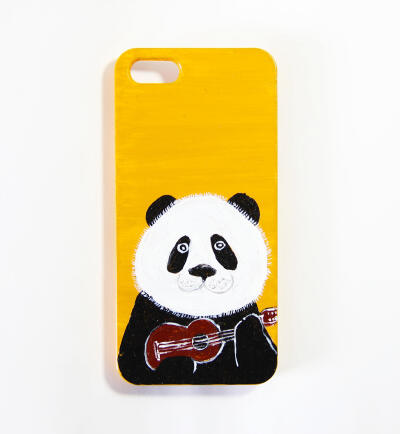 手绘手机壳定制创意小熊猫苹果6小米4红米note2三星华为3x