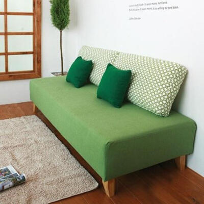 日式韩式懒人双人三人沙发床 创意布艺沙发小户型 北欧宜家布沙发