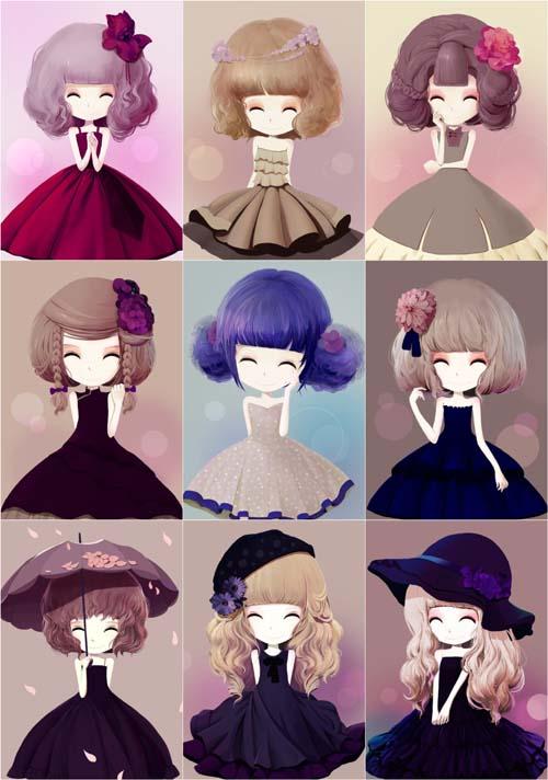 t195花花姑娘2纸质冷撕布艺烫画2129cm浅色布适用