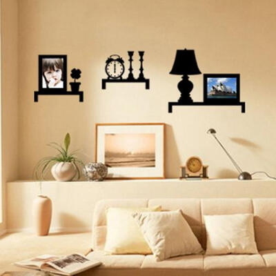 photo shelf 创意相框墙书架置物架烛台组合装饰墙贴纸 雅风墙贴
