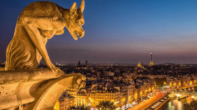 著名建筑巴黎圣母院以古典建筑屹立湖边，完美的哥特式对称，历史悠久。它用优美的风景惊爆你的眼球，以最圣洁的爱情滋润人心。这是文学与建筑的辉映。下载这一组图片吧！让这一曲交响乐在你的心中响起！