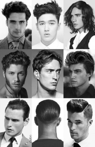 男士发型、五官、头像参考