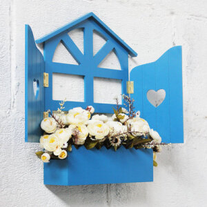 新款地中海风格小房子假窗壁挂花 墙饰创意家居儿童房幼儿园装饰