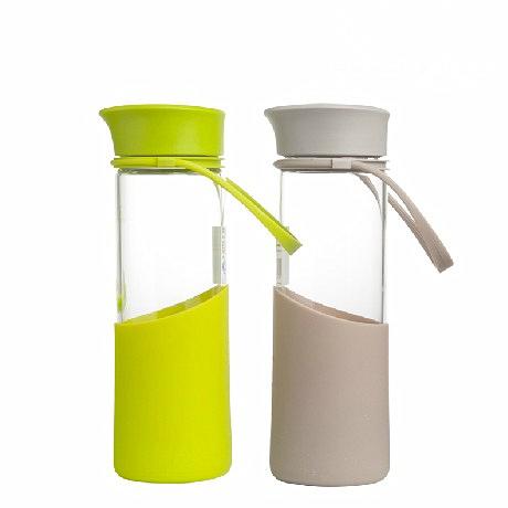 MIGO 水杯玻璃杯 带盖过滤透明茶杯子便携水瓶耐高温茶漏创意运动