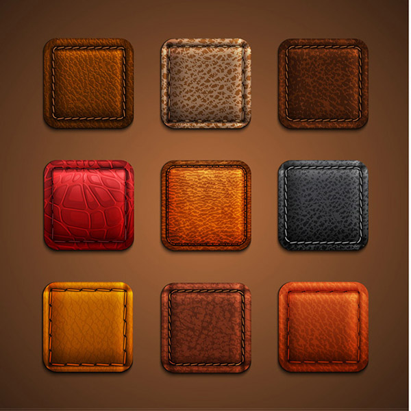 皮质材质图标矢量素材