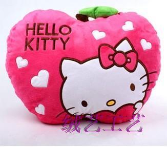 毛绒玩具 hello kitty苹果款凯蒂猫KT猫 kitty猫抱枕靠垫车载抱枕