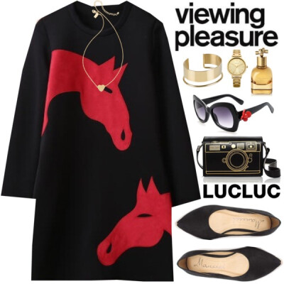 Promoted : http://www.lucluc.com Dress : http://www.lucluc.com/dresses/lucluc-black-long-sleeves-horse-printed-shift-dress.html Shoes : http://www.lucluc.com/accessories/lucluc-suede-leopard-flat-shoe…