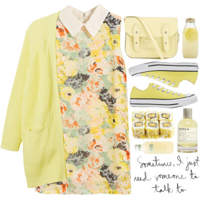 A fashion look from March 2015 featuring chiffon dress, long cardigan and converse shoes. Browse and shop related looks.