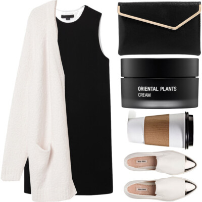 A fashion look from September 2014 featuring Alexander Wang, white cardigan and flat shoes. Browse and shop related looks.