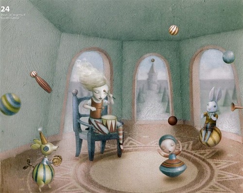 Nicoletta Ceccoli，意大利女插画师，从1995年起已绘制超过30本儿童读物的插画，2001年被评为意大利年度最佳插画师，她的作品充满幻想、魔术、奇怪的生物和有如娃娃般的人物。