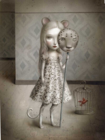 Nicoletta Ceccoli，意大利女插画师，从1995年起已绘制超过30本儿童读物的插画，2001年被评为意大利年度最佳插画师，她的作品充满幻想、魔术、奇怪的生物和有如娃娃般的人物。