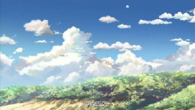 #初·插画分享#新海诚的天空 | 无论何时何地，仰望天空，总让人心旷神怡。
