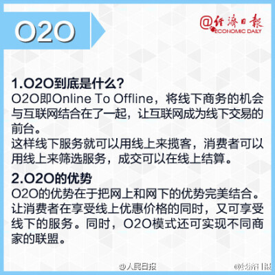  【电商时代，不可不知的6大专业术语】P2P、O2O、B2C、B2B……这些常见又陌生的名词，如果有人让你解释它的含义，小伙伴们是不是瞬间石化了……这些概念，你真的懂吗? 不懂的戳图↓↓↓科普一下吧~@经济日报