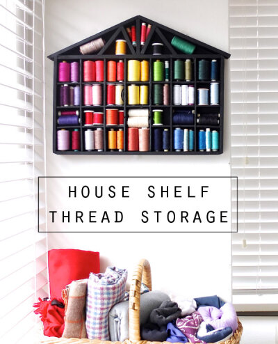 BY MISS CINTI @ MY POPPET AUGUST 22, 2013 EASY MAKEOVER: HOUSE SHELF THREAD STORAGE