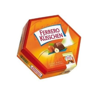 德国 费列罗Ferrero kusschen浪漫爱之吻榛仁黑巧克力20粒 现货