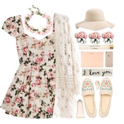 A fashion look from March 2015 featuring bow back dress, lace top and pink purse. Browse and shop related looks.