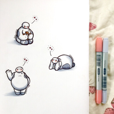 Mini Baymax doodles