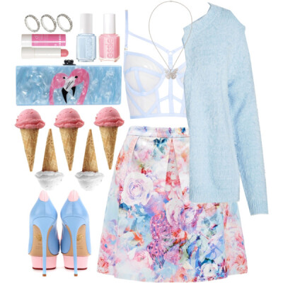 A fashion look from March 2014 featuring blue cardigan, Forever New and Topshop. Browse and shop related looks.