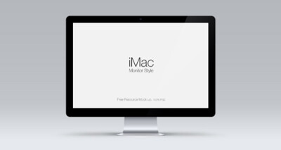 iMac Cinema Monitor Style Mock-up - PS饭团网