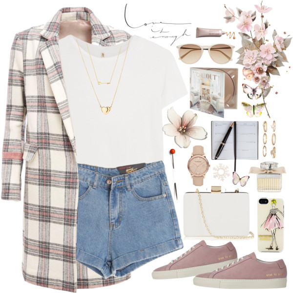 #personalstyle #denimshorts #sneakers #plaid #CasualChic #classy #necklace