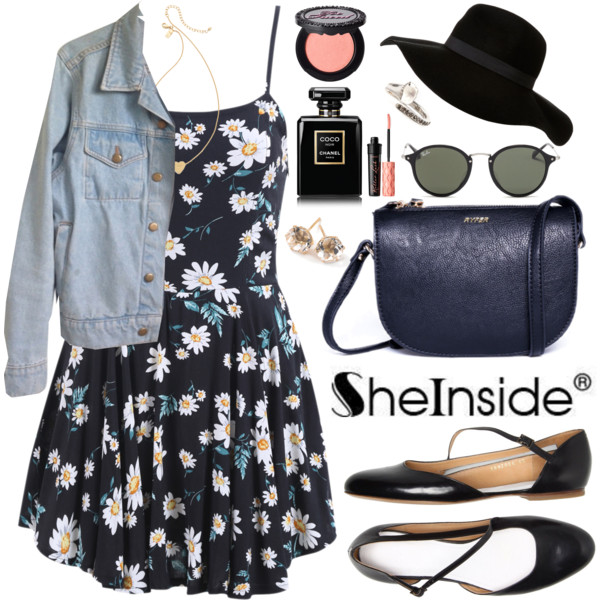 Shop : http://www.sheinside.com Dress : http://www.sheinside.com/Black-Spaghetti-Strap-Floral-Pleated-Dress-p-205380-cat-1727.html?utm_source=polyvore&amp;amp;utm_medium=set&amp;amp;url_from=oshint-0325 Bag : http://www.sheinside.com/Black-Zipper-PU-Shoulder-Bag-p-204388-cat-1764.html?utm_source=polyvore&amp;amp;utm_medium=set&amp;amp;url_from=oshint-0325 #sheinside