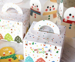 圣诞饼干盒 西点盒姜饼盒 糖果盒包装盒 happynewyear