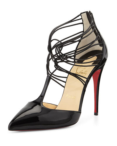 X2DYE Christian Louboutin Confusa Patent Leather Red Sole Pump, Black