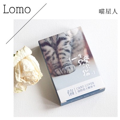 满包邮 信的恋人小卡片《一生只爱一只猫》28张LOMO留言装饰小卡