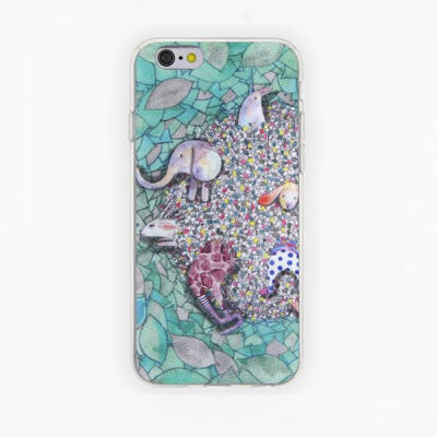 木与石原创手绘苹果iPhone6手机壳tpu硅胶6plus彩绘磨砂软壳