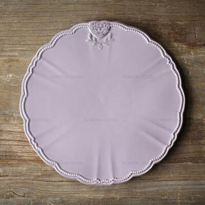 北欧表情法式乡村浮雕高温陶瓷餐具森女爱心蛋糕盘托盘