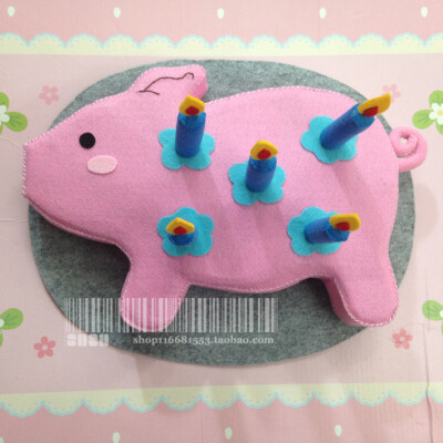 可爱的粉红猪蛋糕