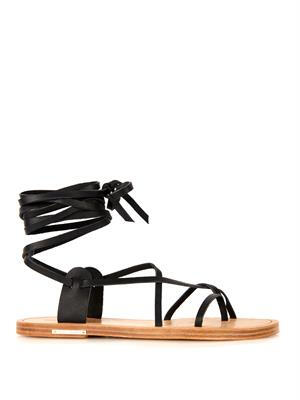 Étoile Amy wraparound leather sandals