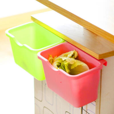 厨房橱柜门挂式垃圾桶 塑料桌面收纳盒 多功能创意储物盒