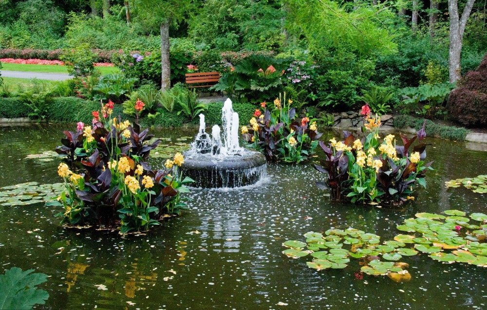 植物层次与色彩搭配（The Butchart gardens）