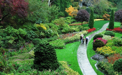 植物层次与色彩搭配（The Butchart gardens）