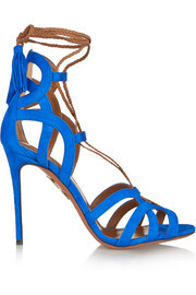 Aquazzura Mirage 绒面革凉鞋