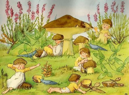 快乐的蘑菇星人作者儿童绘本画家elsabeskow