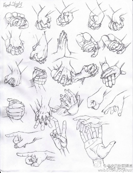 【绘画教材】双手相握的绘画方法,超级赞~推荐给大家~小梦推荐素材库