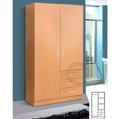 平拉门衣柜|双开门带抽屉衣柜|对开门衣柜|储物衣柜|拉门带抽衣柜