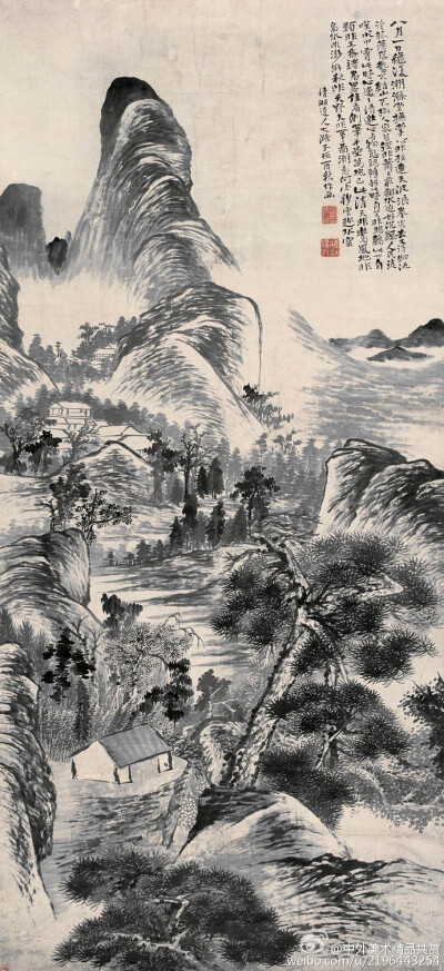 石濤（1630一1724年）2 ——其作畫構圖新奇，無論是黃山雲煙，江南水墨，還是懸崖峭壁，枯樹寒鴉，或平遠、深遠、高遠之景，都力求佈局新奇，意境翻新。他尤其善用“截取法”以特寫之景傳達深邃之境；他還講求氣勢，…