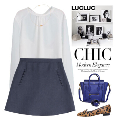 #lucluc @lucluc Blouse: http://www.lucluc.com/tops/blouses/lucluc-white-halter-cut-out-long-sleeve-blouses.html Necklace: http://www.lucluc.com/accessories/lucluc-gold-short-simple-metal-leaf-necklac…