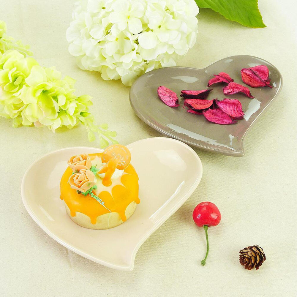 景德镇陶瓷器餐具 创意家居可爱心形水果盘 沙拉甜品点心盘