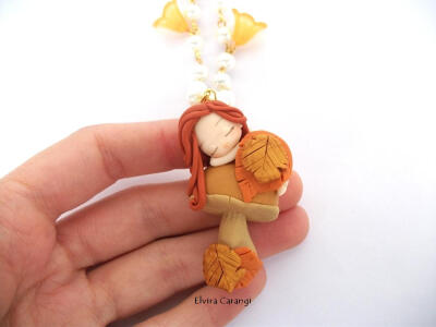 Sleeping fairy necklace by elvira-creations